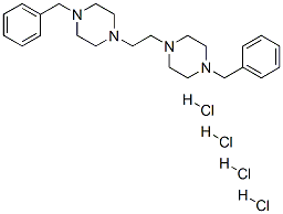 1-benzyl-4-[2-(4-benzylpiperazin-1-yl)ethyl]piperazine tetrahydrochlor ide Struktur