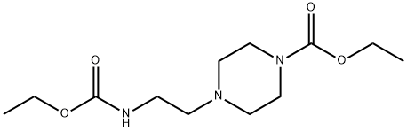 ethyl 4-[2-(ethoxycarbonylamino)ethyl]piperazine-1-carboxylate Struktur