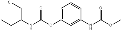 N-[1-(Chloromethyl)propyl]carbamic acid 3-methoxycarbonylaminophenyl ester Struktur