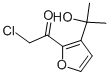 Ethanone, 2-chloro-1-[3-(1-hydroxy-1-methylethyl)-2-furanyl]- (9CI) Struktur