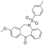 5,6-Dihydro-8-methoxy-5-(p-tolylsulfonyl)-11H-dibenz[b,e]azepin-11-one Struktur