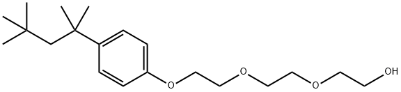 Ethanol, 2-[2-[2-[4-(1,1,3,3-tetramethylbutyl)phenoxy]ethoxy]ethoxy]- Struktur