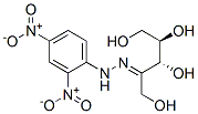 (2R,3R,4E)-4-[(2,4-dinitrophenyl)hydrazinylidene]pentane-1,2,3,5-tetro l Struktur