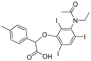 2-[3-(N-Ethylacetylamino)-2,4,6-triiodophenoxy]-2-(p-tolyl)acetic acid Struktur