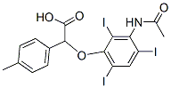 2-[3-(Acetylamino)-2,4,6-triiodophenoxy]-2-(p-tolyl)acetic acid Struktur