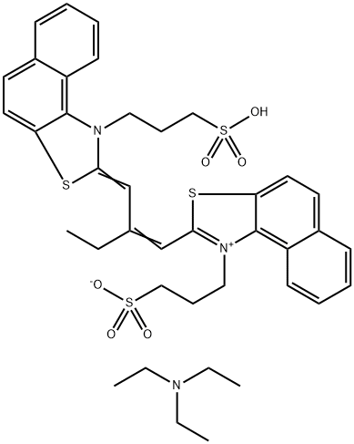 3,3'-BIS(3-SULFOPROPYL)-4,5:4',5'-DIBENZO-9-ETHYLTHIACARBOCYANINE BETAINE TRIETHYLAMMONIUM SALT Struktur