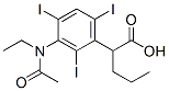 2-[3-(N-Ethylacetylamino)-2,4,6-triiodophenyl]valeric acid Struktur