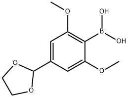 4-(1,3-DIOXOLAN-2-YL)-2,6-DIMETHOXYPHENYLBORONIC ACID Struktur