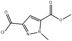 1H-Pyrazole-5-carboxylic acid, 3-(chlorocarbonyl)-1-methyl-, methyl ester (9CI) Struktur