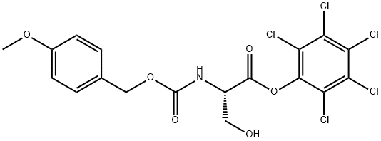 pentachlorophenyl N-[[(4-methoxyphenyl)methoxy]carbonyl]-L-serinate  Struktur