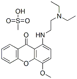 N-[2-(diethylamino)ethyl]-4-methoxy-9-oxoxanthene-1-amine monomethanesulphonate  Struktur