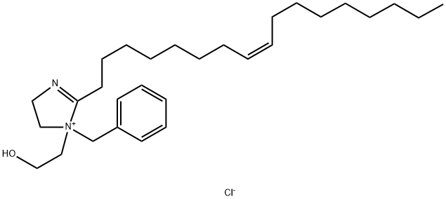 (Z)1-(benzyl)-2-(8-heptadecenyl)-4,5-dihydro-1-(2-hydroxyethyl)-1H-imidazolium chloride Struktur