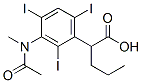 2-[3-[Methyl(acetyl)amino]-2,4,6-triiodophenyl]valeric acid Struktur