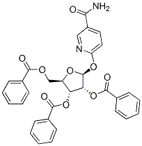 3-Pyridinecarboxamide, 6-(2,3,5-tri-O-benzoyl-.beta.-D-ribofuranosyl)oxy- Struktur