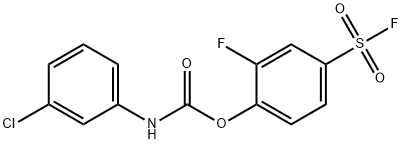 N-(m-Chlorophenyl)carbamic acid 2-fluoro-4-(fluorosulfonyl)phenyl ester Struktur