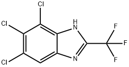 5,6,7-TRICHLORO-2-TRIFLUOROMETHYLBENZIMIDAZOLE Struktur