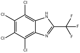 4,5,6,7-tetrachloro-2-trifluoromethylbenzimidazole Struktur