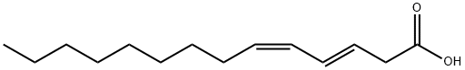 (3E,5Z)-3,5-Tetradecadienoic acid Struktur