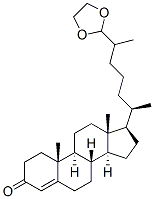 25-(1,3-Dioxolan-2-yl)-26-norcholest-4-en-3-one Struktur