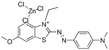 2-[[4-(dimethylamino)phenyl]azo]-3-ethyl-6-methoxybenzothiazolium trichlorozincate Struktur