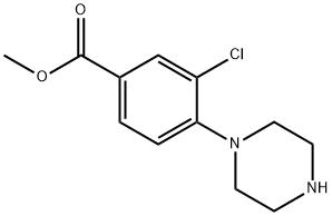 Methyl 3-Chloro-4-piperazinobenzoate Struktur