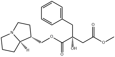 (2S)-2-Hydroxy-2-benzylbutanedioic acid 1-[[(4S,5R)-1-azabicyclo[3.3.0]octan-4-yl]methyl]4-methyl ester Struktur