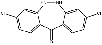 3,8-Dichloro-5,6-dihydro-11H-dibenzo[c,f][1,2]diazepin-11-one Struktur