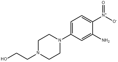 2-[4-(3-Amino-4-nitrophenyl)piperazin-1-yl]ethan-1-ol Struktur