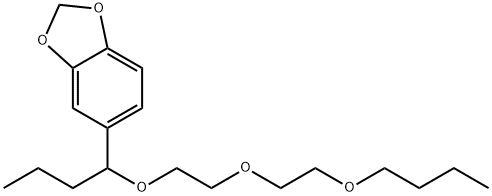 5-[1-[2-(2-Butoxyethoxy)ethoxy]butyl]-1,3-benzodioxole Struktur