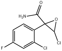 3-Chloro-2-(2-chloro-4-fluorophenyl)oxirane-2-carboxamide Struktur