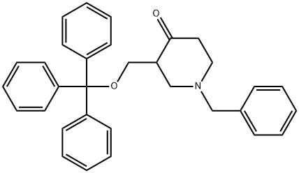 4-Piperidinone,1-(phenylmethyl)-3-[(triphenylmethoxy)methyl]- Struktur