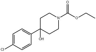 ethyl 4-(4-chlorophenyl)-4-hydroxypiperidine-1-carboxylate Struktur