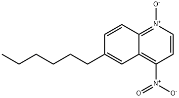 6-hexyl-4-nitro-1-oxido-quinoline Struktur