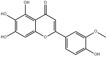 5,6,7-Trihydroxy-2-(4-hydroxy-3-methoxyphenyl)-4H-1-benzopyran-4-one Struktur