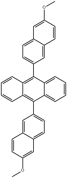 9,10-Bis-(6-methoxynaphthalen-2-yl)anthracene Struktur