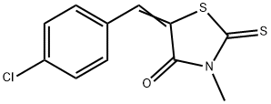 5-[1-(4-CHLORO-PHENYL)-METH-(Z)-YLIDENE]-3-METHYL-2-THIOXO-THIAZOLIDIN-4-ONE Struktur