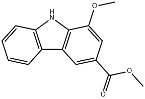 1-Methoxy-9H-carbazole-3-carboxylic acid methyl ester Struktur