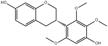 (S)-3,4-Dihydro-3-(4-hydroxy-2,3,6-trimethoxyphenyl)-2H-1-benzopyran-7-ol Struktur