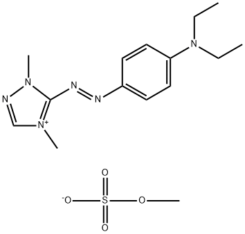 5-[[4-(diethylamino)phenyl]azo]-1,4-dimethyl-1H-1,2,4-triazolium methyl sulphate Struktur