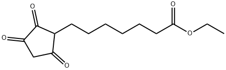 2-(6-CARBETHOXYHEXYL)-1,3,4-CYCLOPENTANETRIONE Struktur