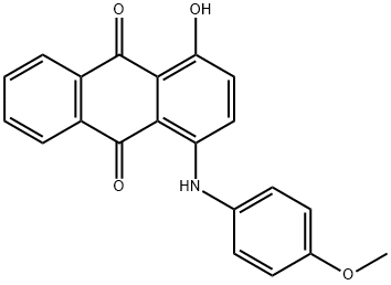 1-hydroxy-4-[(4-methoxyphenyl)amino]anthraquinone  Struktur