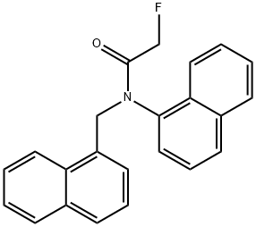 2-Fluoro-N-(1-naphtyl)-N-(1-naphtylmethyl)acetamide Struktur