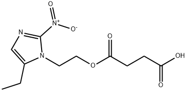 Succinic acid 1-[2-(5-ethyl-2-nitro-1H-imidazol-1-yl)ethyl] ester Struktur