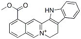 8,13-Dihydro-1-(methoxycarbonyl)-7H-benz[g]indolo[2,3-a]quinolizin-6-ium Struktur