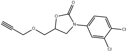 3-(3,4-Dichlorophenyl)-5-[(2-propynyloxy)methyl]-2-oxazolidinone Struktur