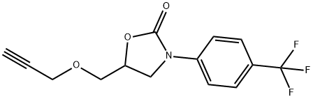 5-[(2-Propynyloxy)methyl]-3-[4-(trifluoromethyl)phenyl]-2-oxazolidinone Struktur