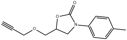 3-(4-Methylphenyl)-5-[(2-propynyloxy)methyl]-2-oxazolidinone Struktur