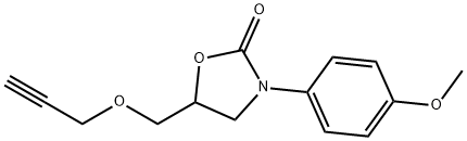 3-(4-Methoxyphenyl)-5-[(2-propynyloxy)methyl]-2-oxazolidinone Struktur