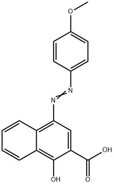 1-Hydroxy-4-(4-methoxyphenylazo)-2-naphthoic acid Struktur