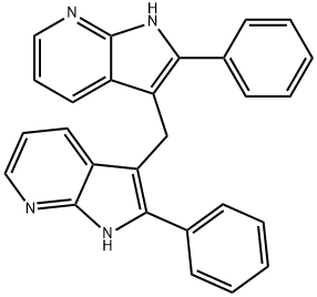 3,3'-Methylenebis[2-phenyl-1H-pyrrolo[2,3-b]pyridine] Struktur